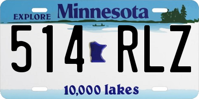 MN license plate 514RLZ