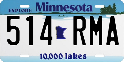 MN license plate 514RMA