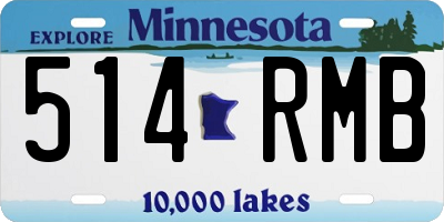 MN license plate 514RMB