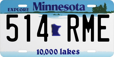 MN license plate 514RME