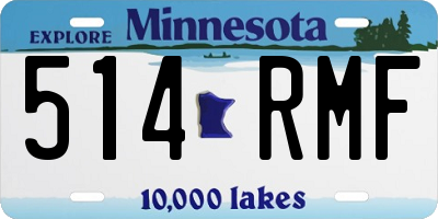 MN license plate 514RMF