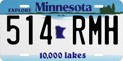 MN license plate 514RMH