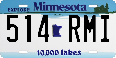 MN license plate 514RMI