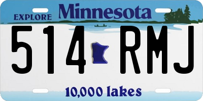 MN license plate 514RMJ