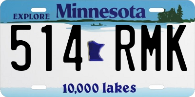 MN license plate 514RMK