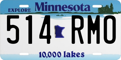 MN license plate 514RMO