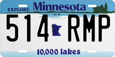 MN license plate 514RMP