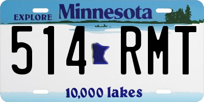 MN license plate 514RMT