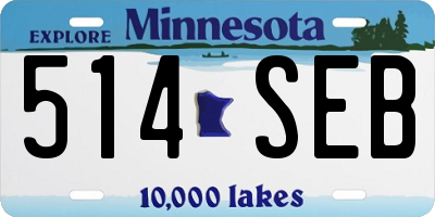 MN license plate 514SEB