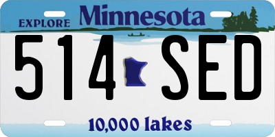 MN license plate 514SED