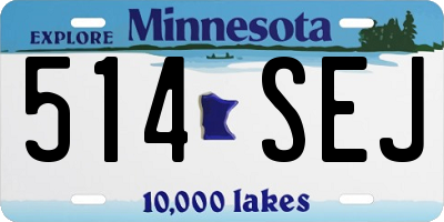 MN license plate 514SEJ