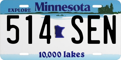 MN license plate 514SEN