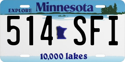 MN license plate 514SFI