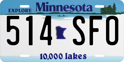 MN license plate 514SFO