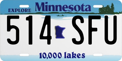 MN license plate 514SFU