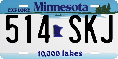 MN license plate 514SKJ