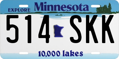 MN license plate 514SKK