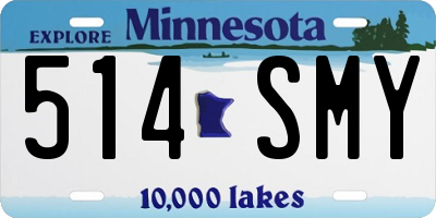 MN license plate 514SMY