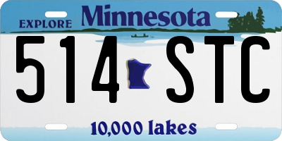 MN license plate 514STC