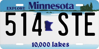 MN license plate 514STE