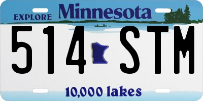 MN license plate 514STM