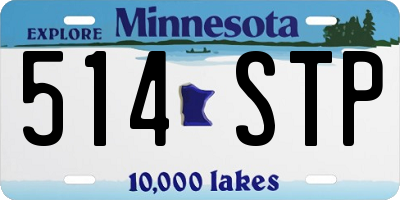 MN license plate 514STP
