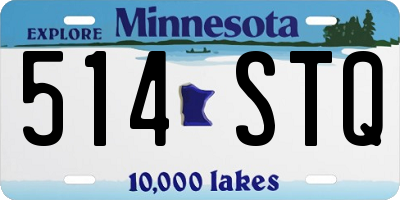 MN license plate 514STQ