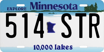 MN license plate 514STR