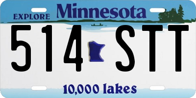 MN license plate 514STT