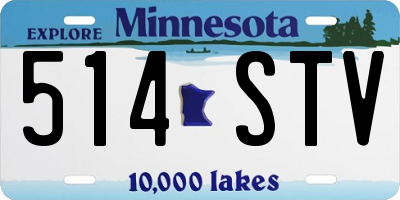MN license plate 514STV