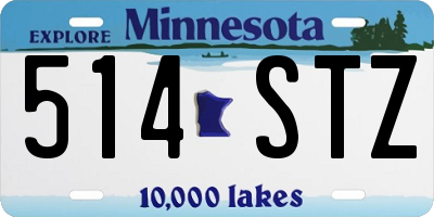 MN license plate 514STZ