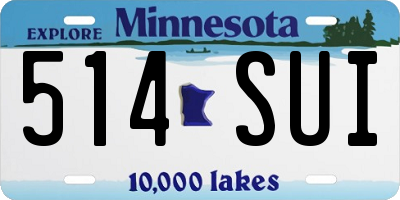 MN license plate 514SUI