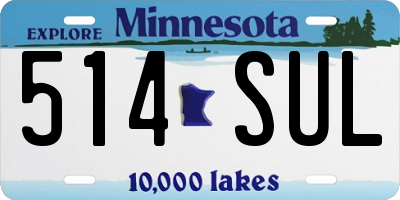 MN license plate 514SUL