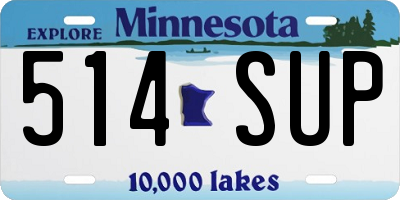 MN license plate 514SUP