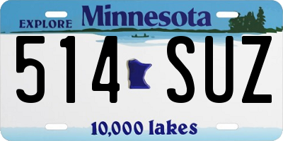 MN license plate 514SUZ