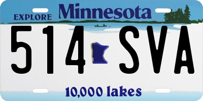 MN license plate 514SVA