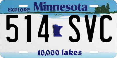 MN license plate 514SVC