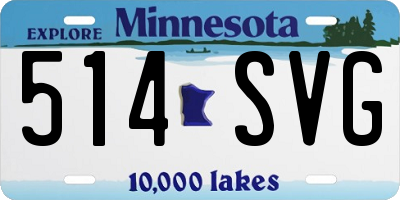 MN license plate 514SVG