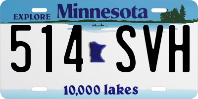 MN license plate 514SVH