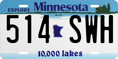 MN license plate 514SWH