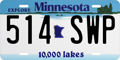 MN license plate 514SWP
