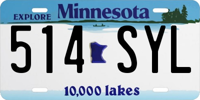 MN license plate 514SYL