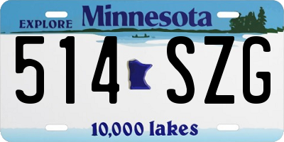 MN license plate 514SZG