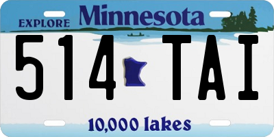 MN license plate 514TAI