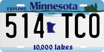 MN license plate 514TCO