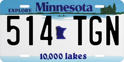 MN license plate 514TGN