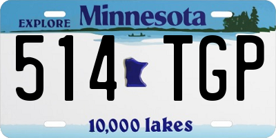 MN license plate 514TGP