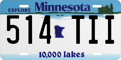 MN license plate 514TII