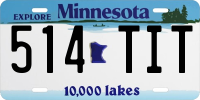 MN license plate 514TIT