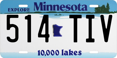 MN license plate 514TIV